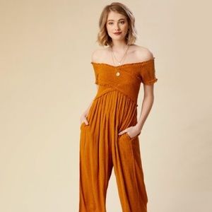 Altar’D State Mustard Yellow Edison Jumpsuit